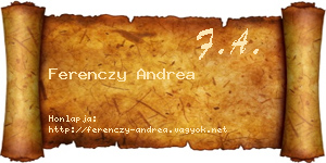 Ferenczy Andrea névjegykártya