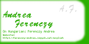 andrea ferenczy business card